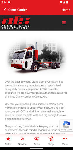 AFS Diesel Inc. Screen 3