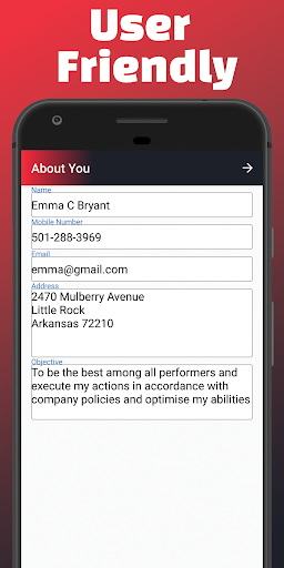 Resume Builder US Screen 2
