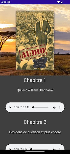 Android application Prophète visite Afrique Audio screenshort