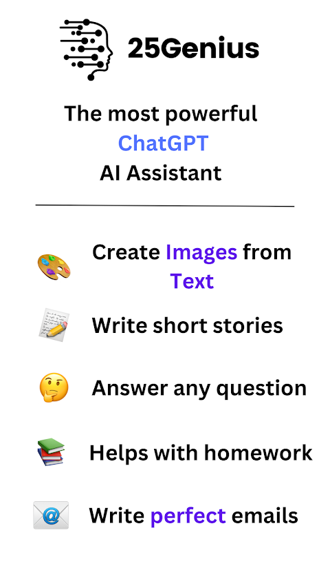 25Genius Ask Chat AI Assistantのおすすめ画像1