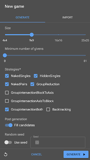 Sudoku Screenshot