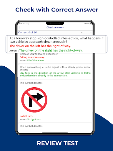 Screenshot of Alaska DMV Permit Practice