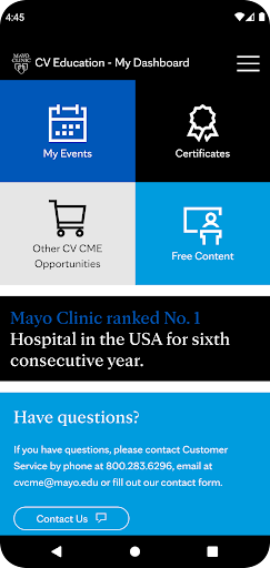 Mayo Clinic Cardiovascular CME Screen 2