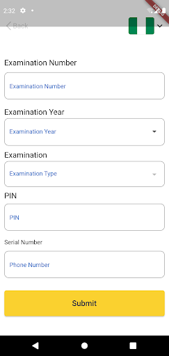 WAEC Result Checker Screen 3