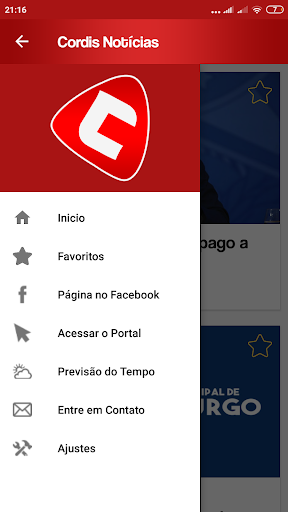 Android application Cordis Notícias screenshort