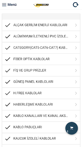 Android application Dasa Kablo B2B screenshort