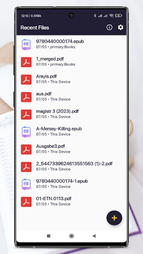Android application PDF Reader & Epub Reader screenshort