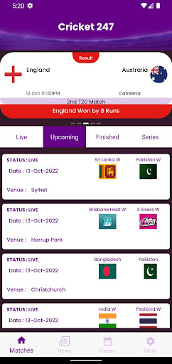 Cricket 247- Fastest Cricket Screen 2
