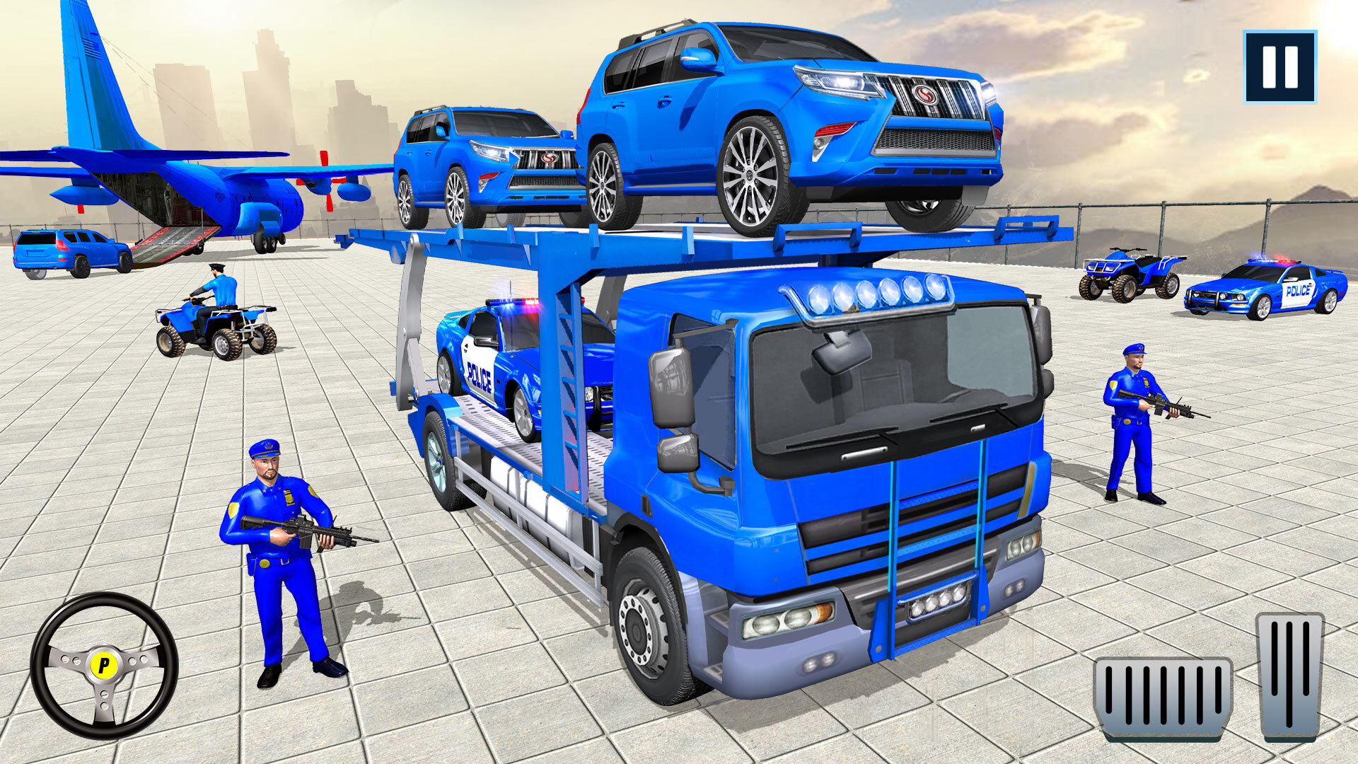 Android application Police Prado Transport Truck screenshort