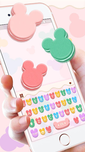 Android application Tasty Mickey Macaroon Keyboard screenshort