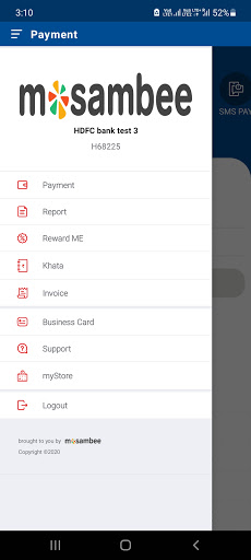 MOSAMBEE PAYMENTS Screen 2