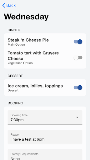 CH Dinners Screen 3