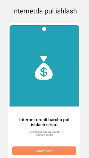 Android application Internetda Pul Ishlash screenshort