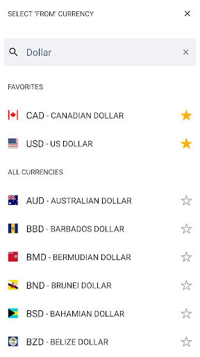 Screenshot of Currency Converter