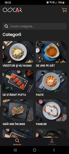 Android application Oscar Restaurant screenshort