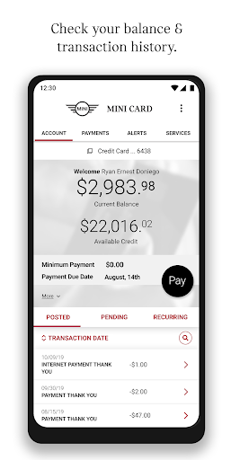 MINI Credit Card Screen 3