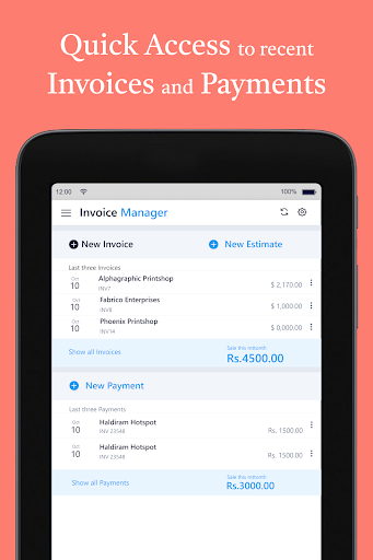 Screenshot of Simple Invoice Manager