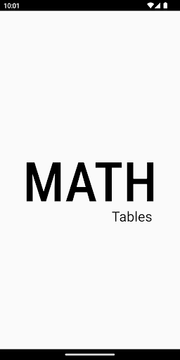 Android application MathTables screenshort