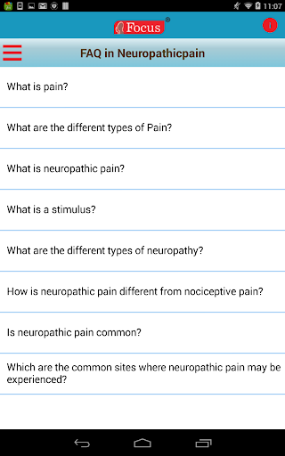 FAQs in Neuropathic pain Screen 2