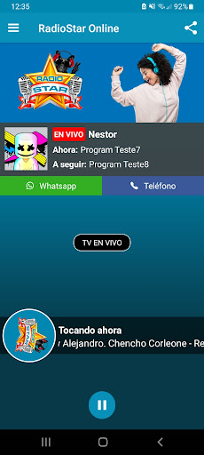 Android application RadioStar Online screenshort