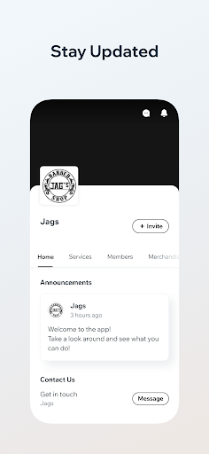 Android application Jag's Barber Shop screenshort
