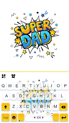 最新版、クールな Super Dad のテーマキーボードのおすすめ画像5