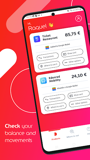 Android application Edenred Spain – MyEdenred screenshort