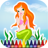 Coloring Book Little Mermaid icon