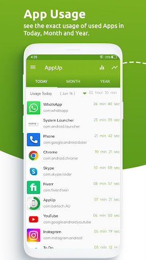 Android application App Usage Phone screenshort