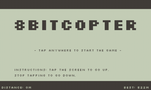 Android application 8bit copter screenshort
