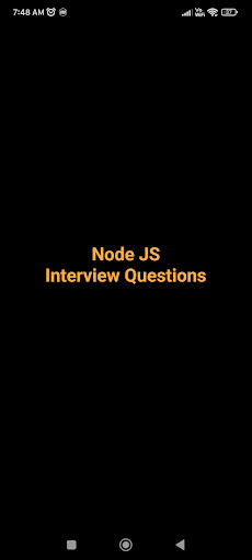 Android application Node JS Interview Question screenshort