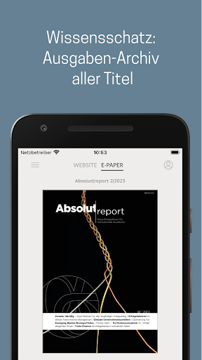 Android application Absolut research screenshort