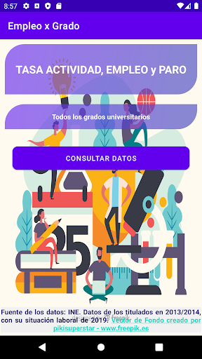 Android application Empleo x Grado screenshort