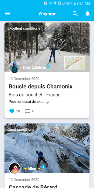 Screenshot 3 Whympr - Mountain & outdoor. Prepare your outings. android