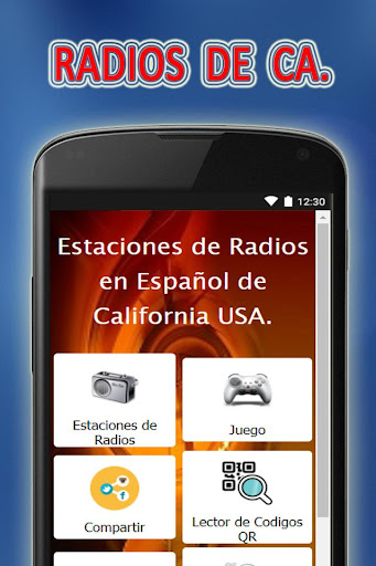 Android application Spanish radios from USA CA screenshort
