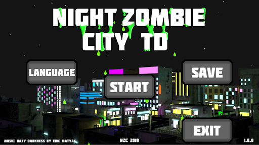 Android application Night Zombie City TD screenshort