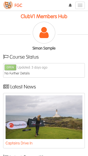 Android application ClubV1 Members Hub screenshort