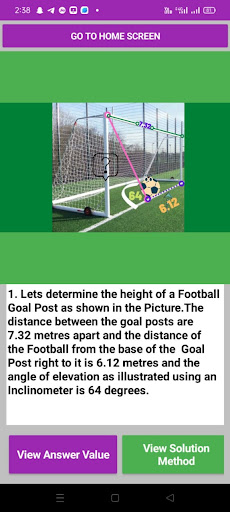 Android application Trigonometry Real Life Appl.'s screenshort