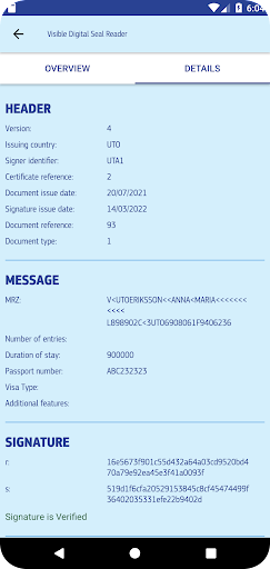 VDS Reader Screen 3