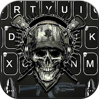 Тема для клавиатуры Horror Guns Skull Warrior