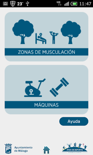 Android application Zonas de Musculación screenshort