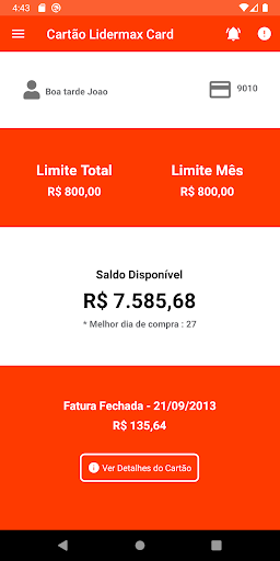 Cartão Lidermax Card Screen 2