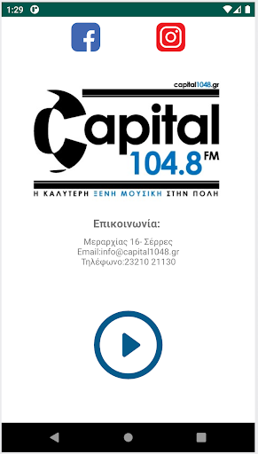 Android application Capital 104.8 screenshort