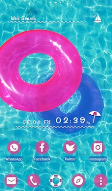 夏壁紙アイコン ピンクの浮き輪 無料 Androidアプリ Applion