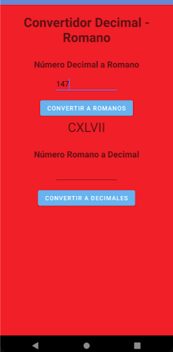 Convertidor Romano-Decimal Screen 2
