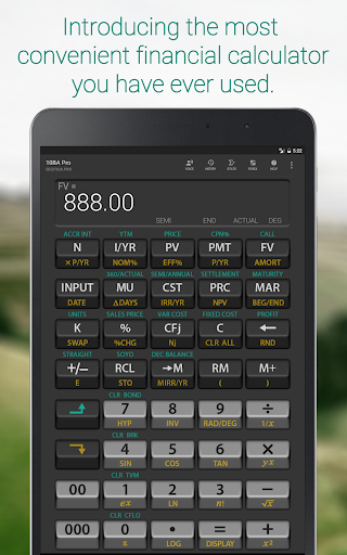 Screenshot of 10BA Pro Financial Calculator