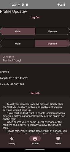 Android application You2Date screenshort
