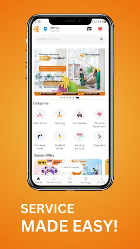 Servespace: Book Home Services Screenshot 1 - AppWisp.com