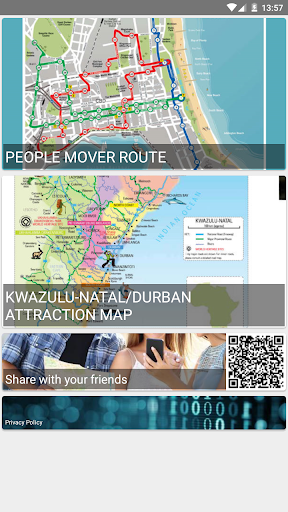 Android application DURBAN BUS ROUTES MAP screenshort