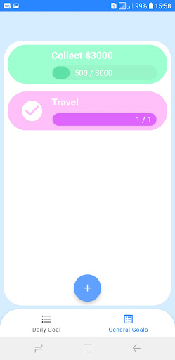 MetasApp: Goals, Habits Screen 3